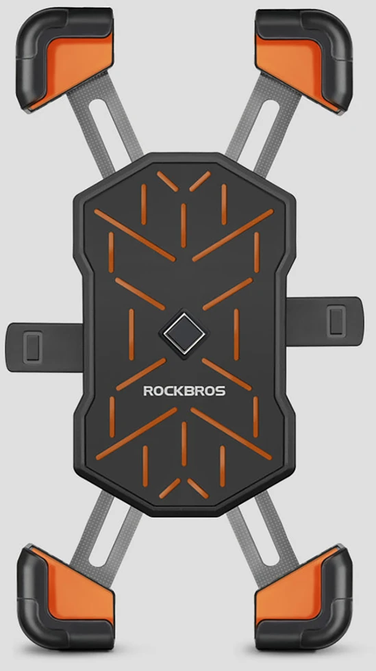 Rockbros HW-117 Handlebar Clamp Phone Holder - Juodas and Oranžinis