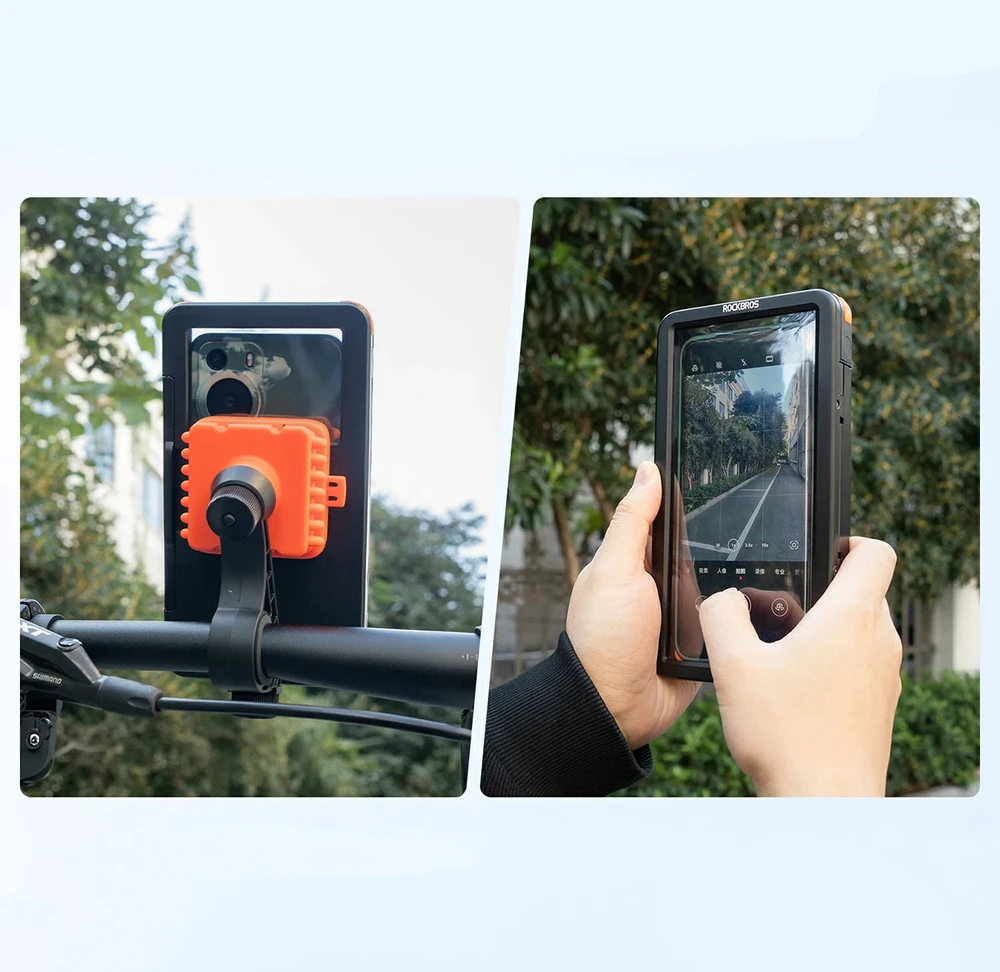 Rockbros HW-87 Magnetic Atsparus vandeniui Phone Holder - Juodas