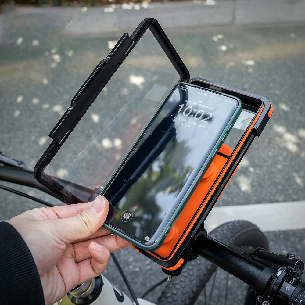 Rockbros HW-87 Magnetic Atsparus vandeniui Phone Holder - Juodas