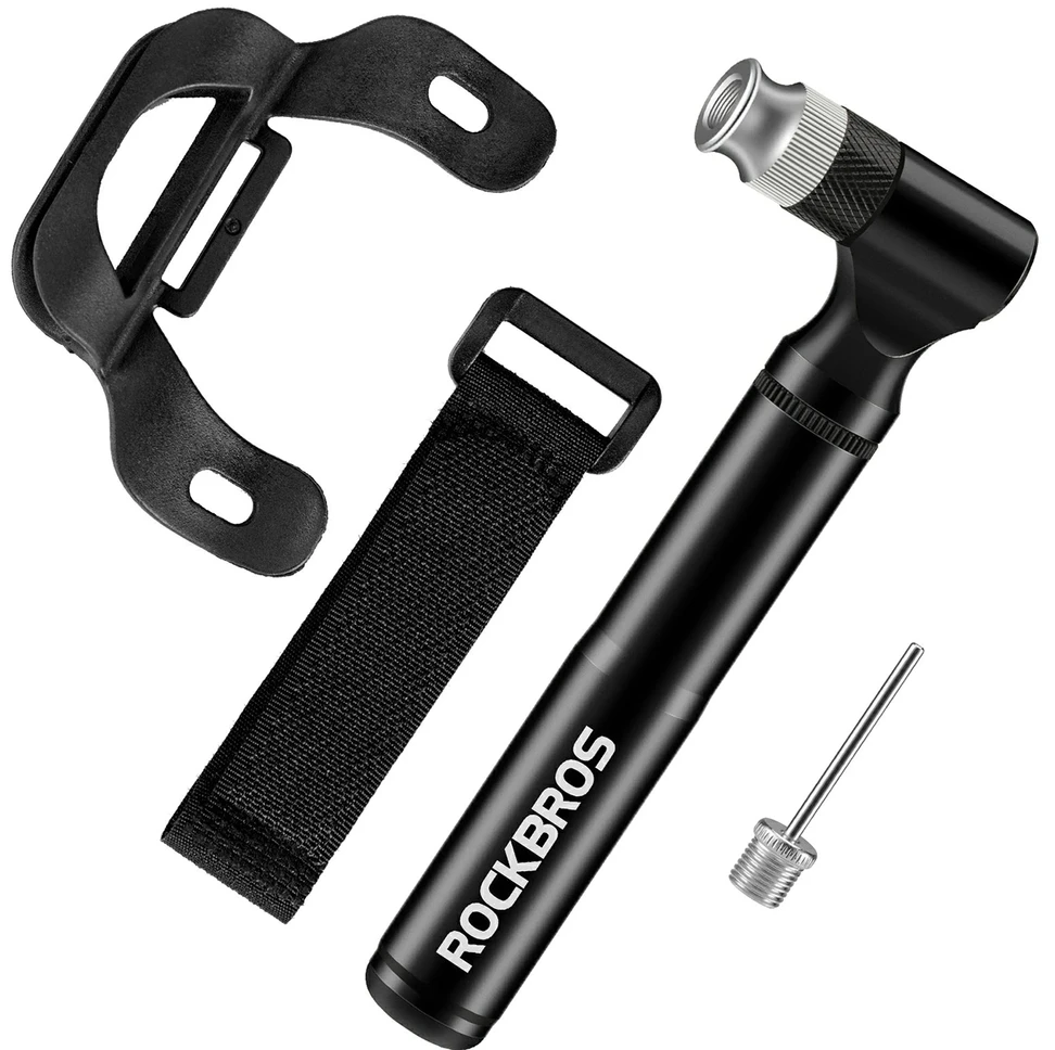 Rockbros JG-PB-11 130 PSI dviračio pompa su rankena ir adatėle - Juodas
