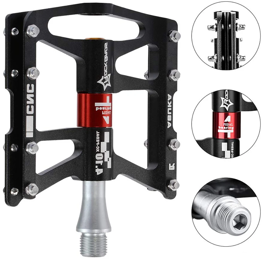 Rockbros JT410 4.10 4 Bearing Bicycle Pedals - Juodas