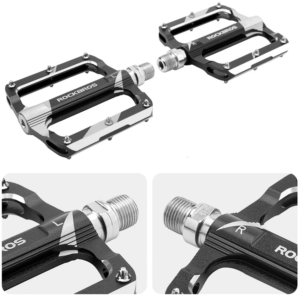 Rockbros K306-BK MTB Aluminum Bicycle Pedals - Juodas