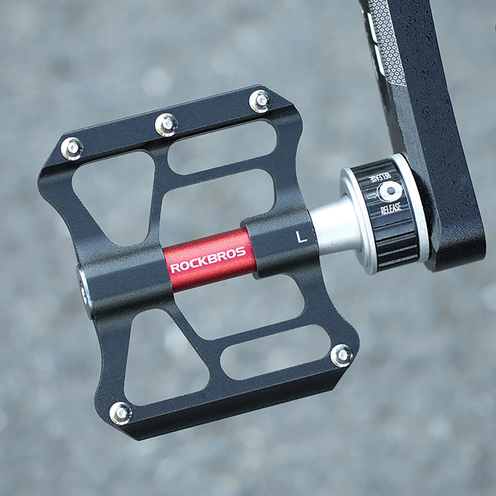 Rockbros K3462F-BK Nuimami greito atleidimo dviračių pedalai - Juodas