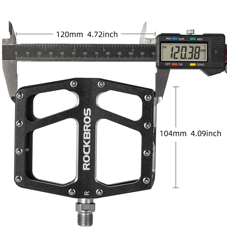 Rockbros K399-BK plačios platformos dviračių pedalai - Juodas