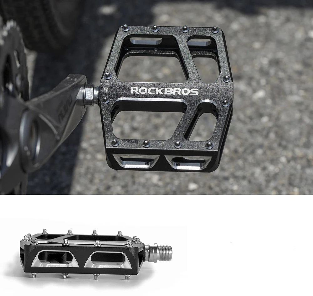 Rockbros K399-BK plačios platformos dviračių pedalai - Juodas