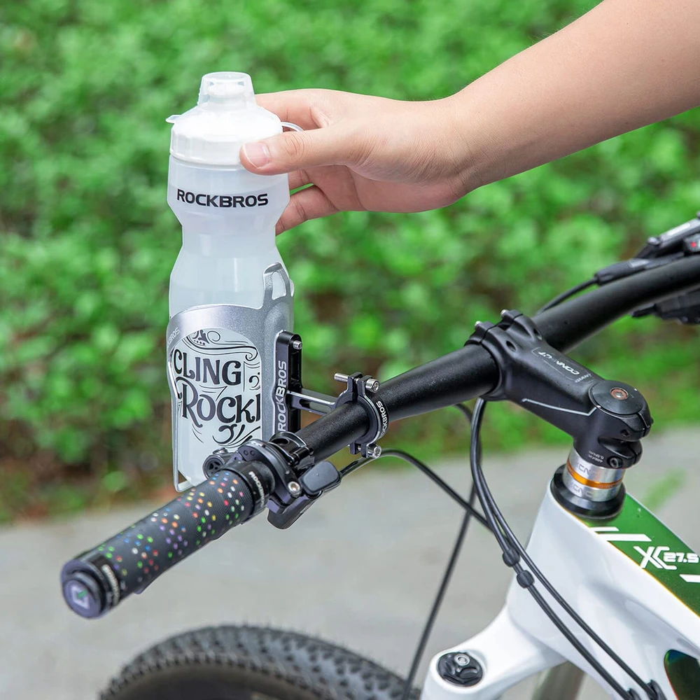 Rockbros KS-416 Adjustable Aluminum Bottle Cage Adapteris - Juodas