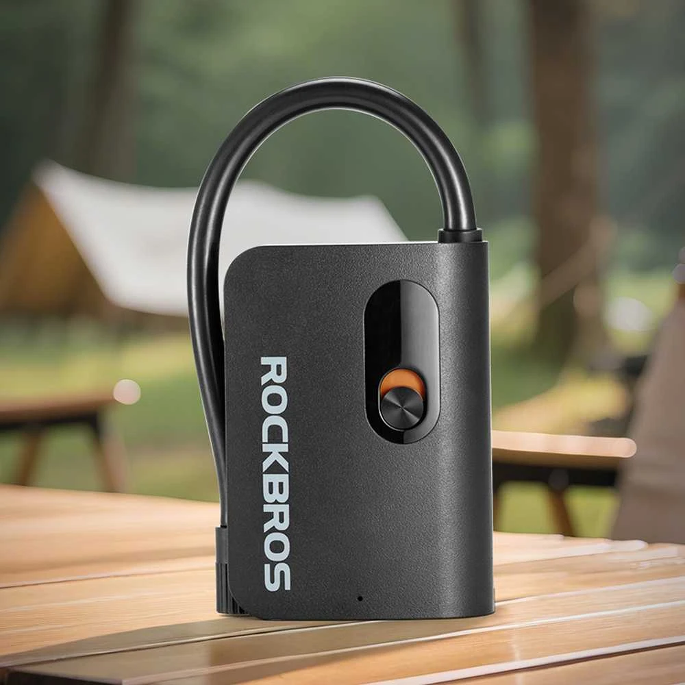 Rockbros L1 Mini belaidis siurblys 70 psi kompresorius 200 mm Schrader žarnos ilgis - juodas