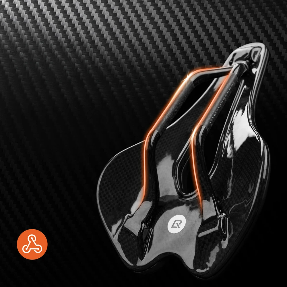 Rockbros LF0214 Anatomical 3D Atsparus vandeniui Bicycle Saddle - Juodas