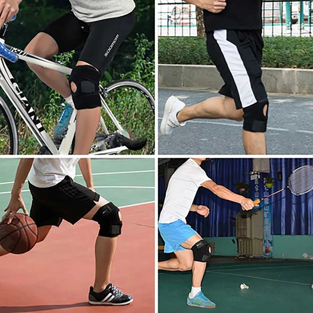 Rockbros LF1106L sports protector for patella and knee joint, dydis L – juodos spalvos