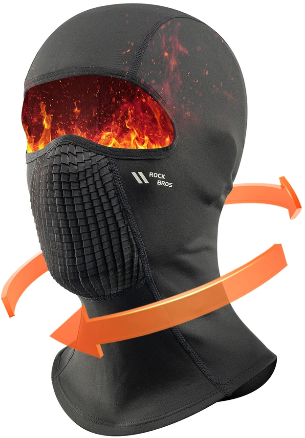Rockbros LF25699 Fleece Bicycle Balaclava - Juodas