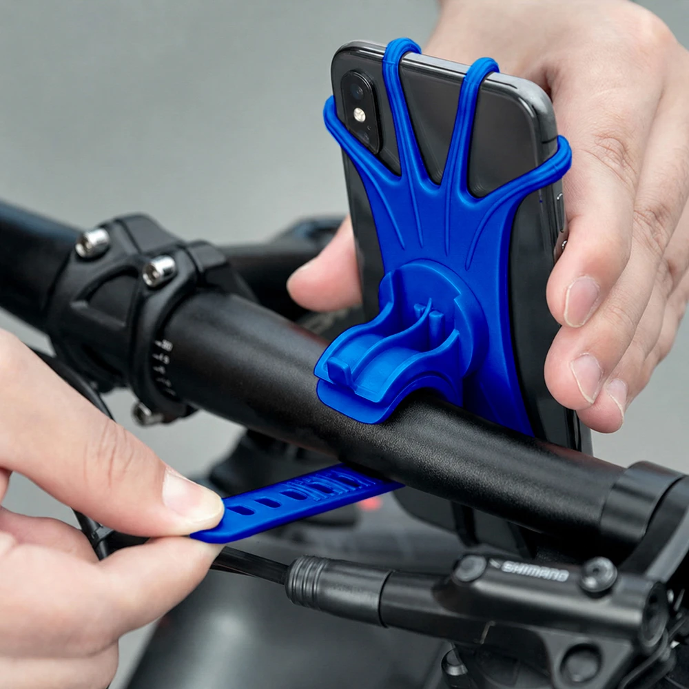 Rockbros LF436 Handlebar Clamp Phone Holder - Mėlyna