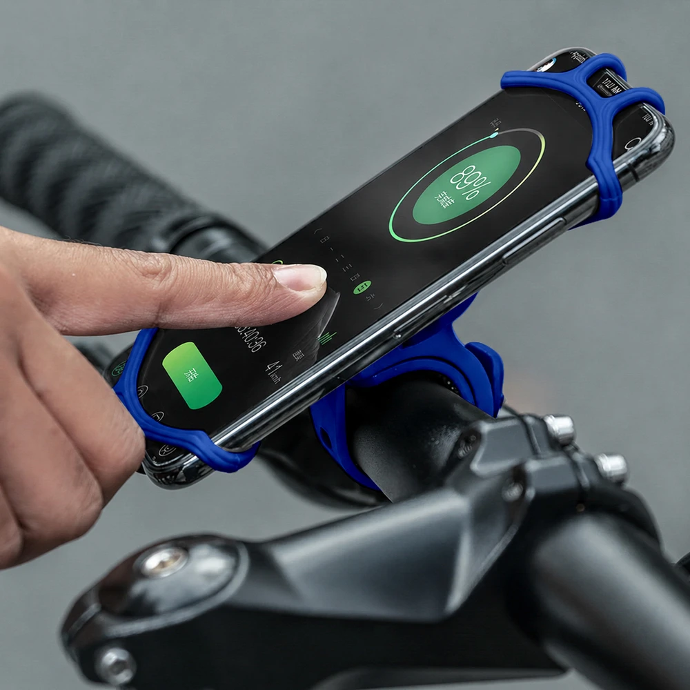 Rockbros LF436 Handlebar Clamp Phone Holder - Mėlyna