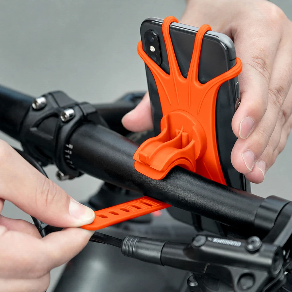 Rockbros LF436 Handlebar Clamp Phone Holder - Oranžinis