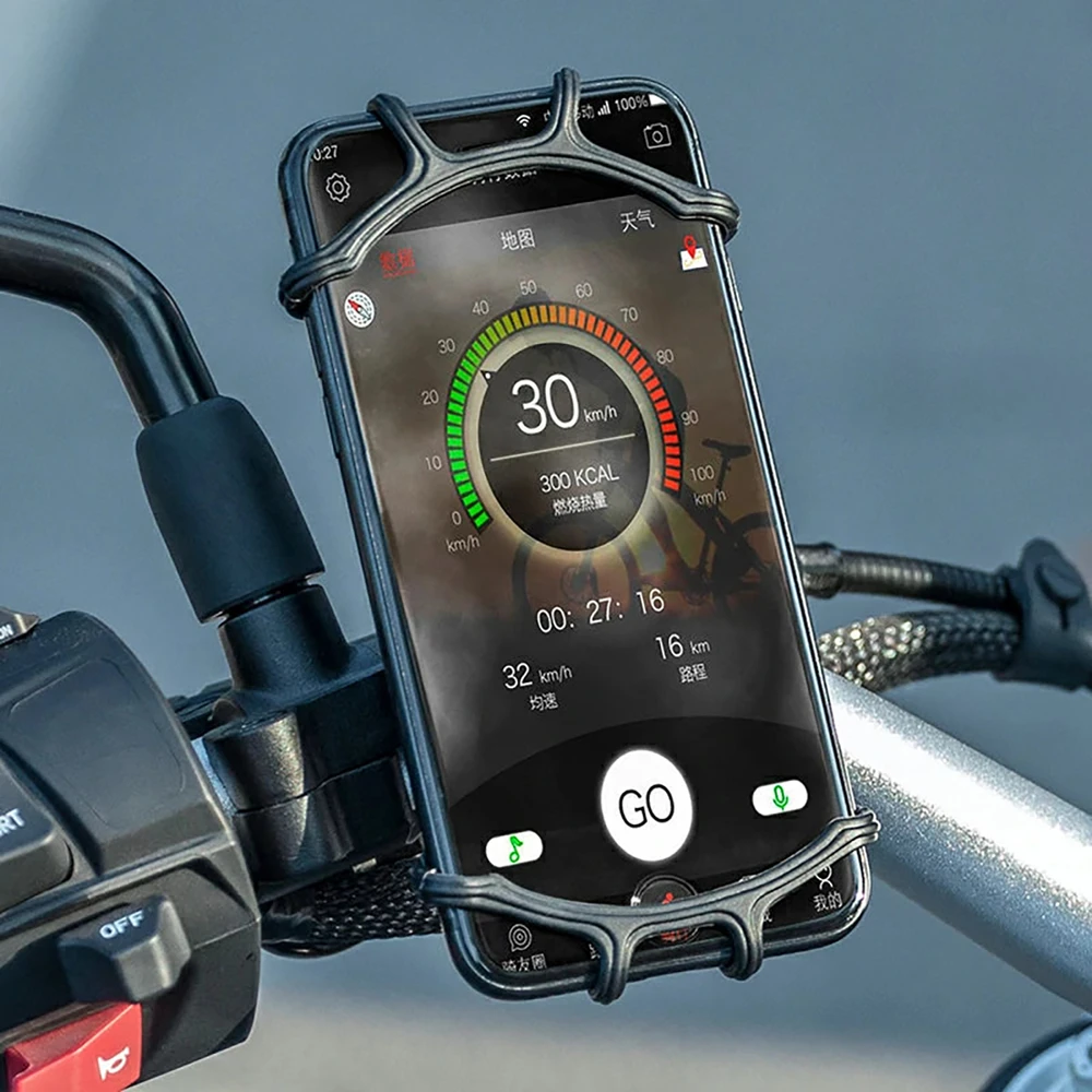 Rockbros LF436 Handlebar Clamp Phone Holder – Juodas