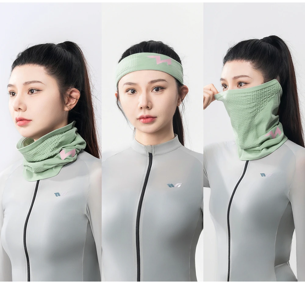 Rockbros LFA23 TVI Women's Knitted Bicycle Neck Warmer - Žalias