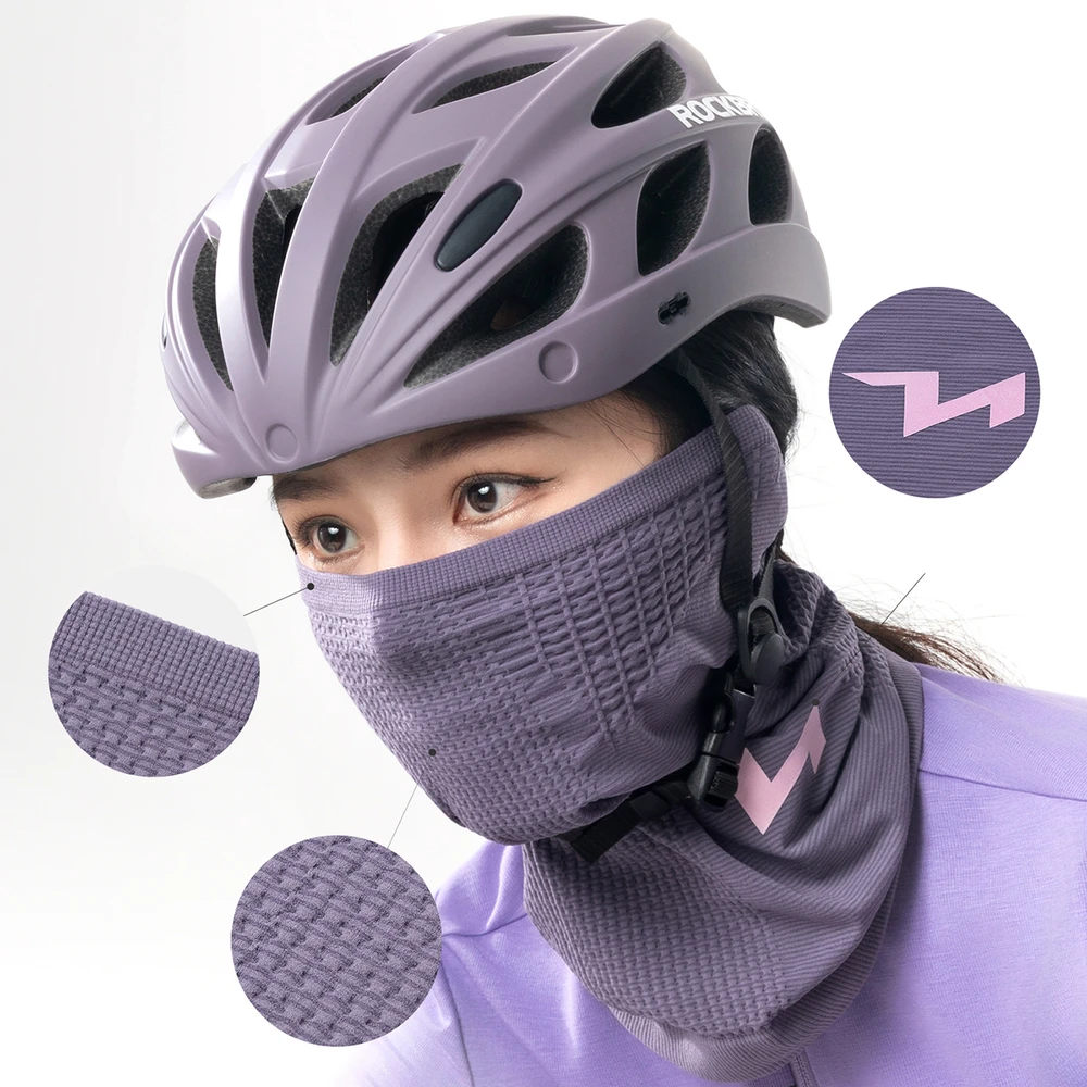 Rockbros LFA23 TVI Women's Knitted Bicycle Neck Warmer - Violetinė