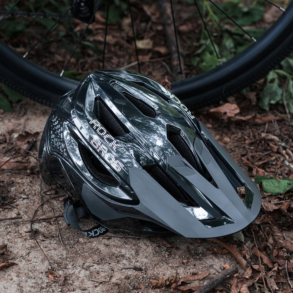 Rockbros LK-99 Kalnų dviratis Helmet with Adjustable Visor and Magnetic Closure 58-62 cm - Juodas