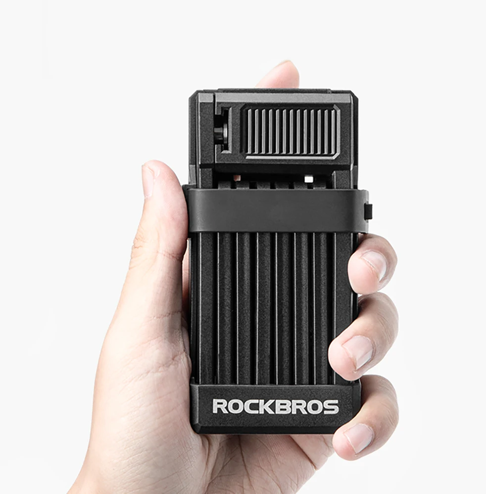 Rockbros LKXR2010 sulankstomas dviračio užraktas su raktu - Juodas