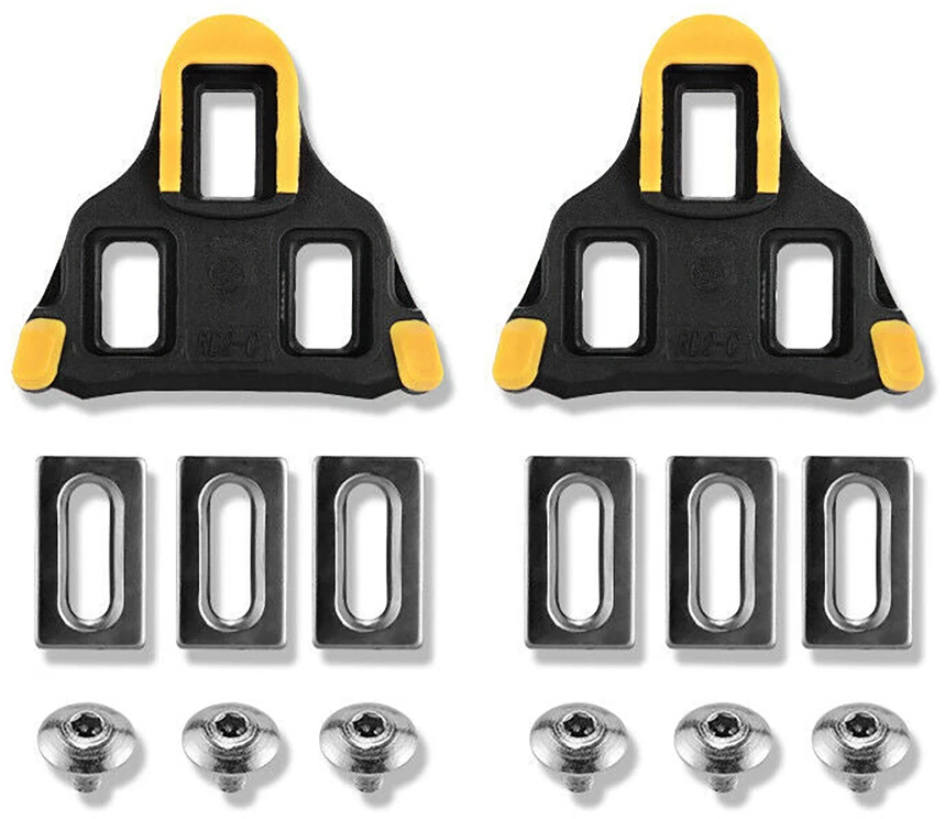 Rockbros LP-RD2BK Shimano SPD-SL Road Pedals with Geltona Cleats - Juodas and Sidabrinis