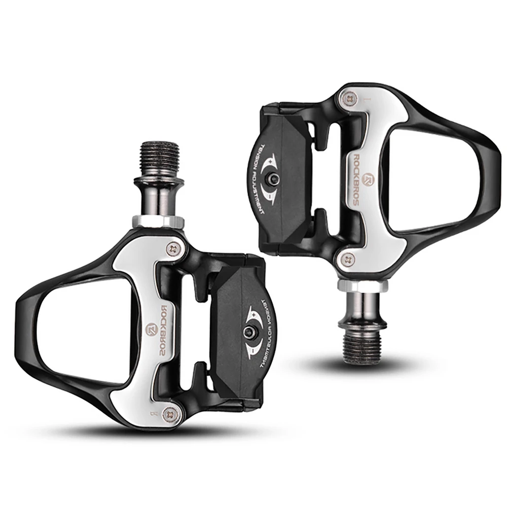 Rockbros LP-RD2BK Shimano SPD-SL Road Pedals with Geltona Cleats - Juodas and Sidabrinis