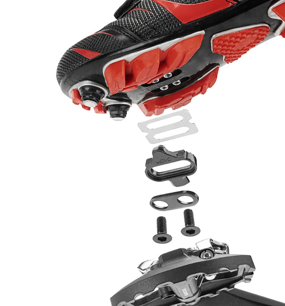 Rockbros M108 nailoniniai dvipusiai dviračių pedalai su pusiau užrakinamu užsegimu - Juodas