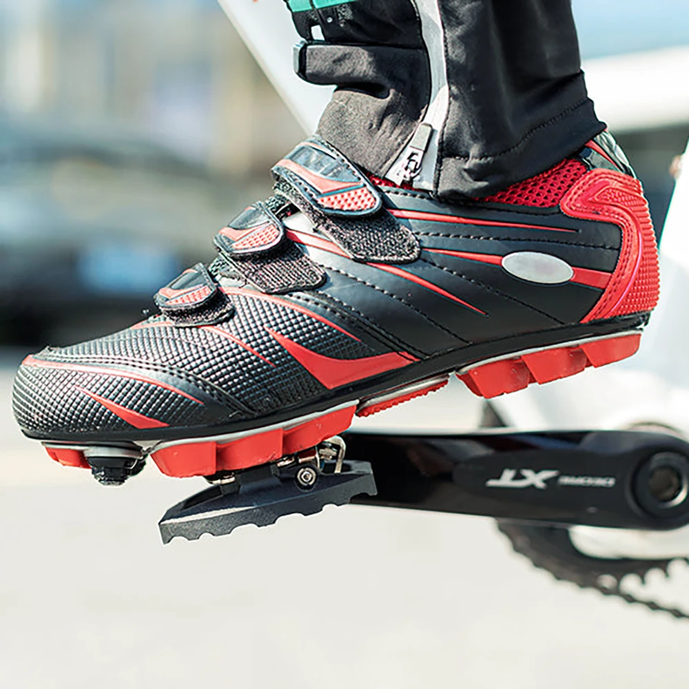 Rockbros M108 nailoniniai dvipusiai dviračių pedalai su pusiau užrakinamu užsegimu - Juodas