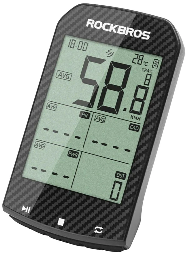 Rockbros M1Pro Bluetooth GPS Bike Computer IPX6 - Juodas