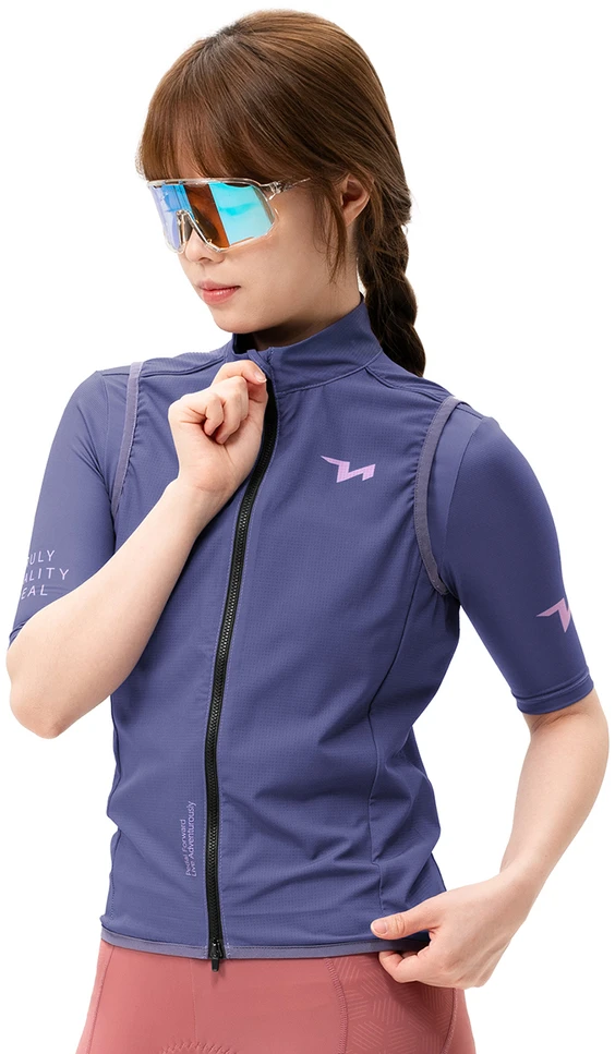 Rockbros MJ008 TVI Windproof Women's Cycling Vest S - Violetinė