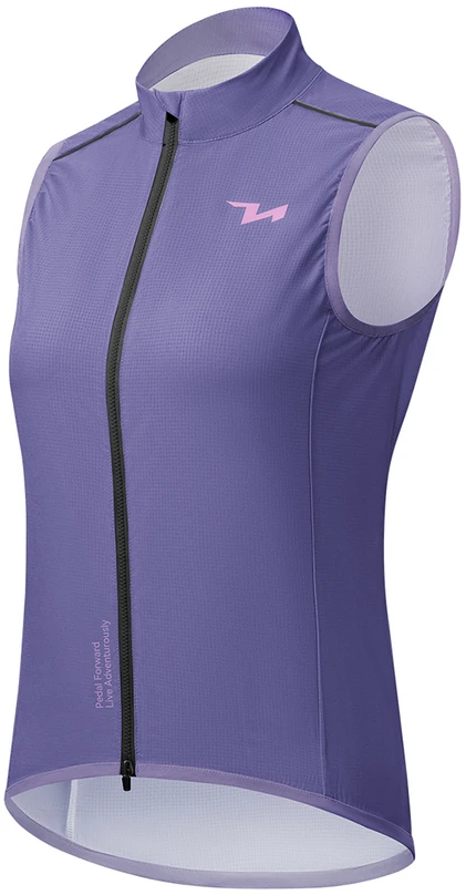 Rockbros MJ008 TVI Windproof Women's Cycling Vest S - Violetinė