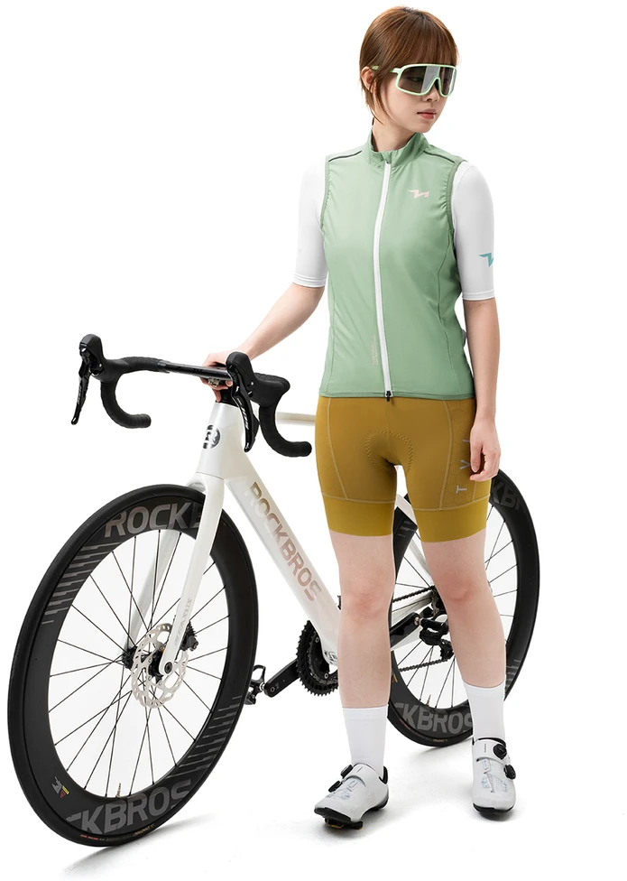Rockbros MJ008 TVI Windproof Women's Cycling Vest M - Žalias