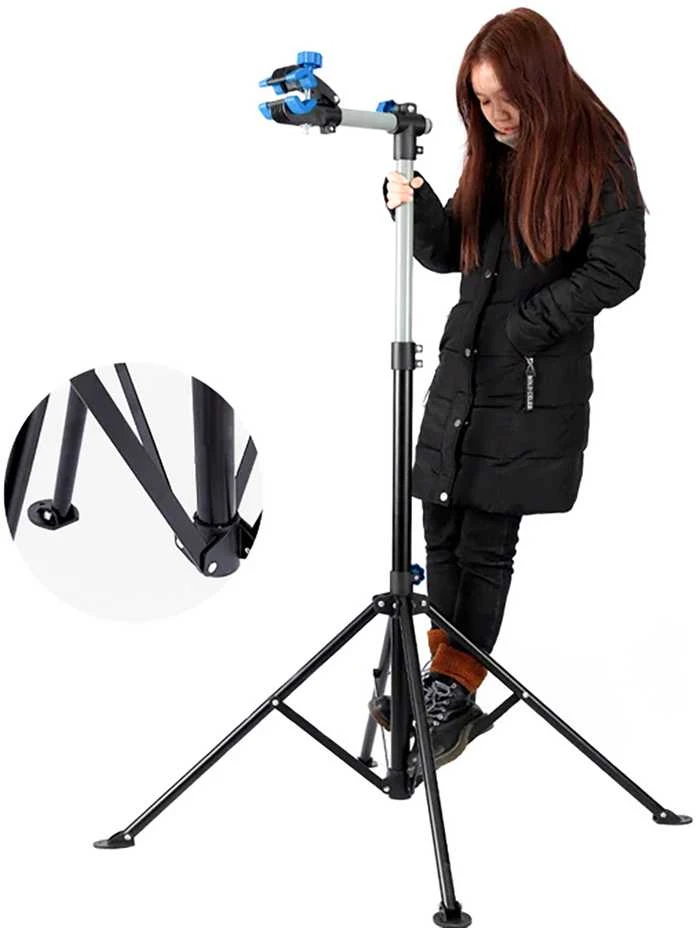 Rockbros MP-02 grindų aptarnavimo stovas dviračiams su rankenėlėmis - juodas