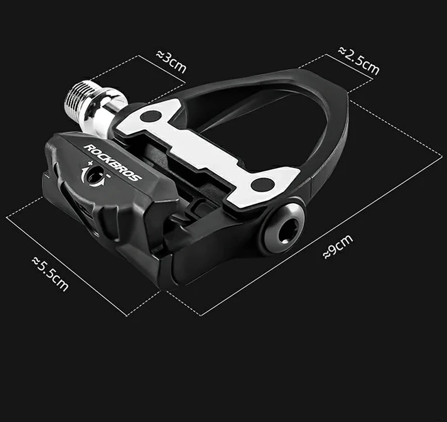 Rockbros P602 bicycle pedals SPD-SL system - juodas