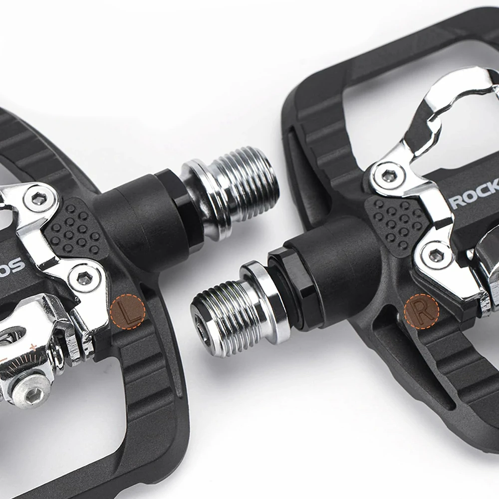 Rockbros PD303 pusiau užrakinami platforminiai dviračių pedalai - Juodas