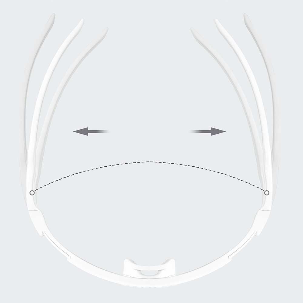 Rockbros Polarized dviratininko akiniai su UV apsauga ir Corrective Insert – baltos spalvos