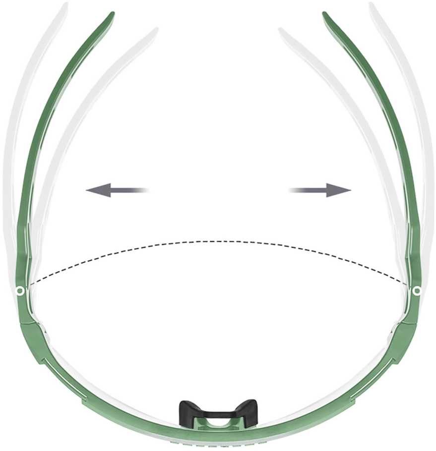 Rockbros Photochromic dviratininko akiniai su UV apsauga ir Corrective Insert – žalios spalvos