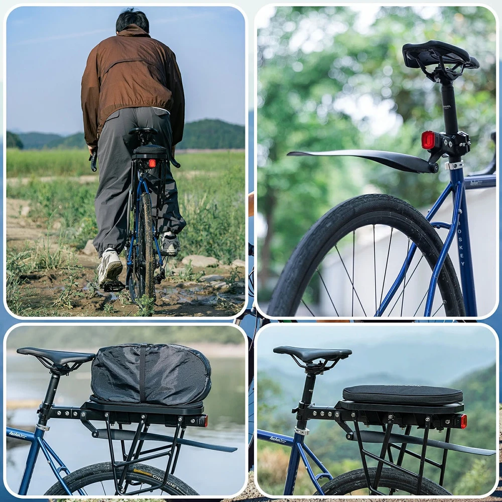 Rockbros RBHJ-1 Juodas Diamond dviračių stovas su purvasaugiu ir greito tvirtinimo sistema 26-29" kalnų dviračiams - Juodas