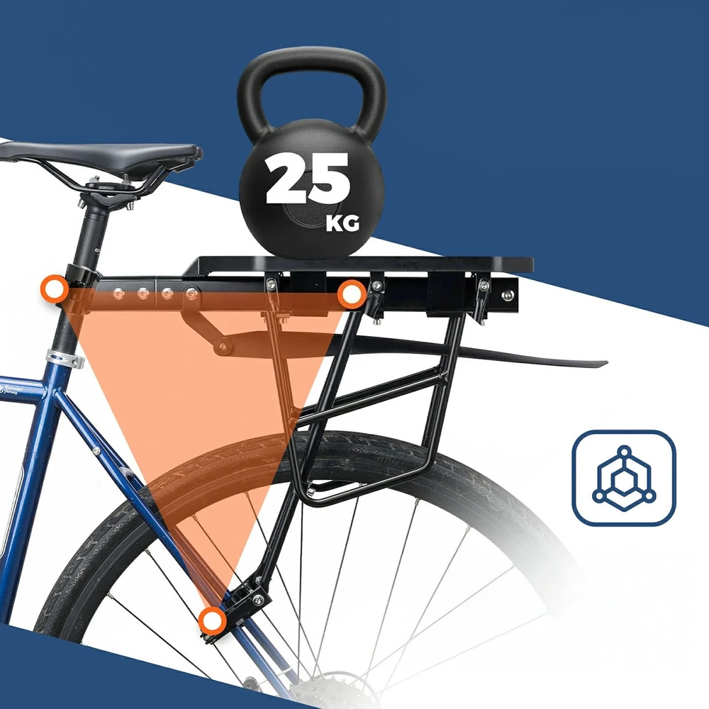Rockbros RBHJ-1 Juodas Diamond dviračių stovas su purvasaugiu ir greito tvirtinimo sistema 26-29" kalnų dviračiams - Juodas