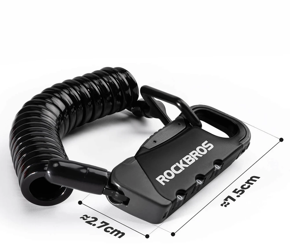 Rockbros RBK6N Combination Bike Lock - Juodas