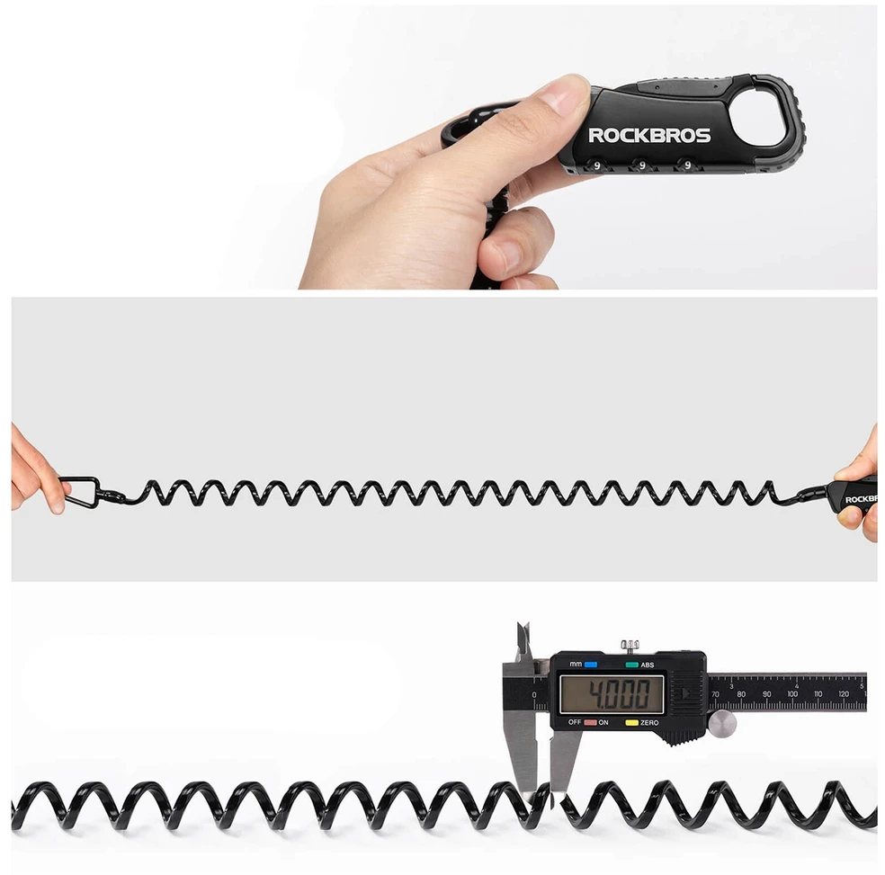 Rockbros RBK6N Combination Bike Lock - Juodas