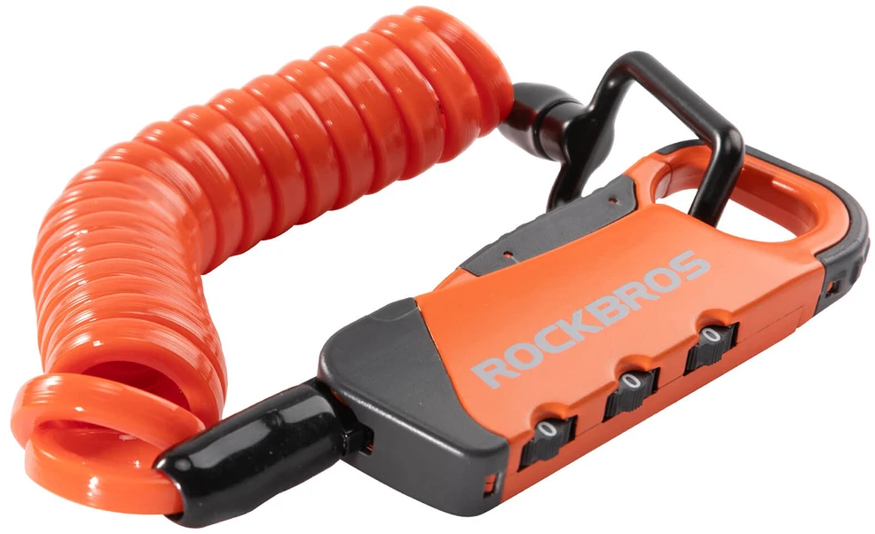 Rockbros RBK6N Combination Bike Lock - Oranžinis