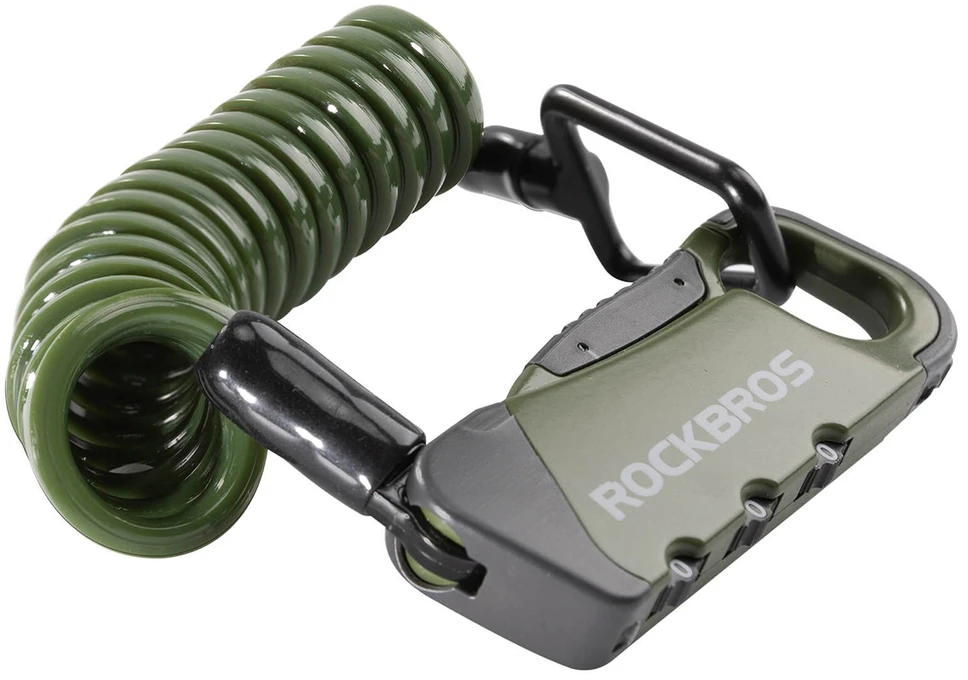 Rockbros RBK6N Combination Bike Lock - Žalias