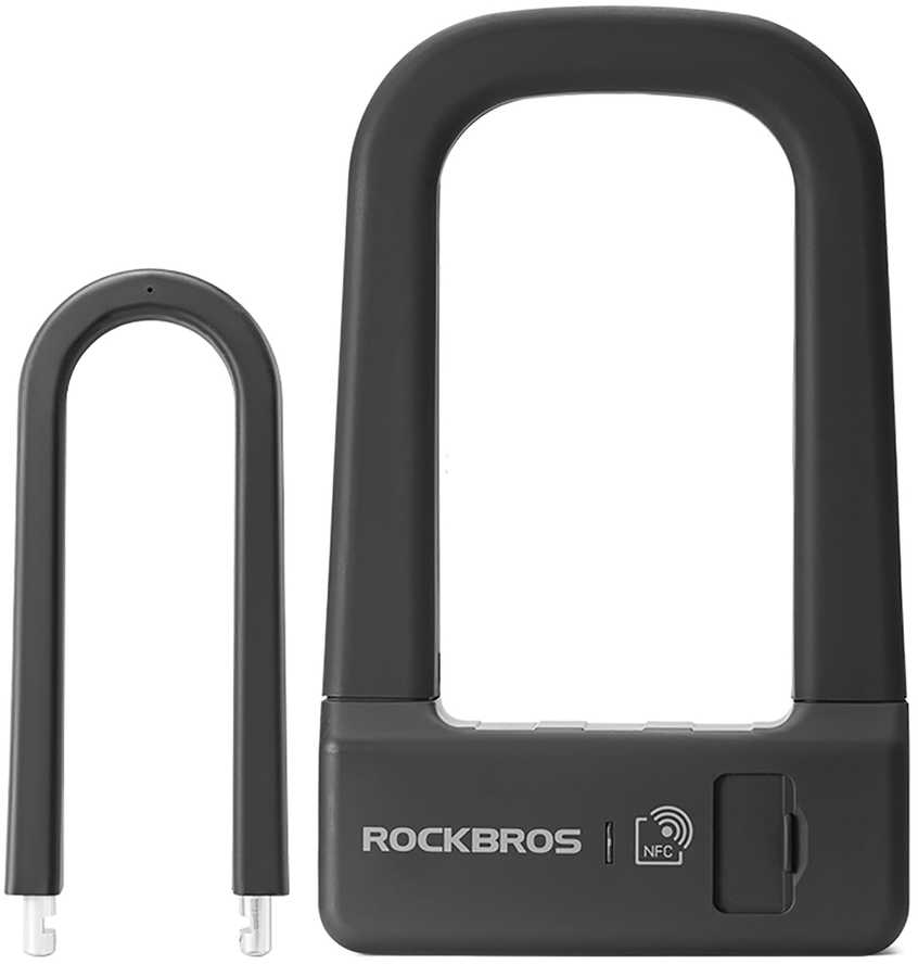 Rockbros RBNS1 išmanioji dviračio spyna su NFC skaitytuvu - Juodas