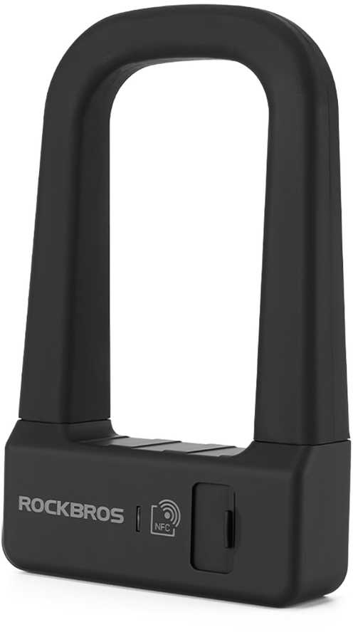 Rockbros RBNS1 išmanioji dviračio spyna su NFC skaitytuvu - Juodas