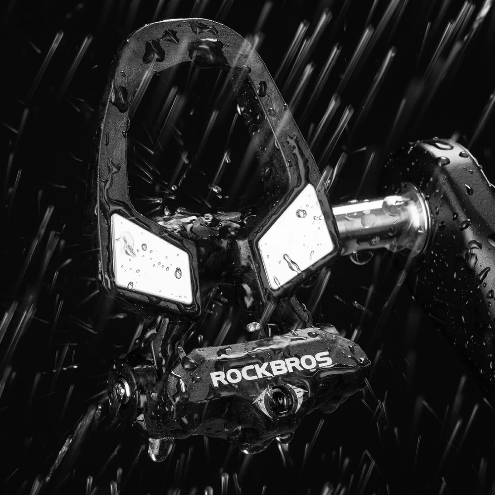 Rockbros RD9 Shimano SPD-SL anglies pluošto ir titano lydinio pedalai - Juodas