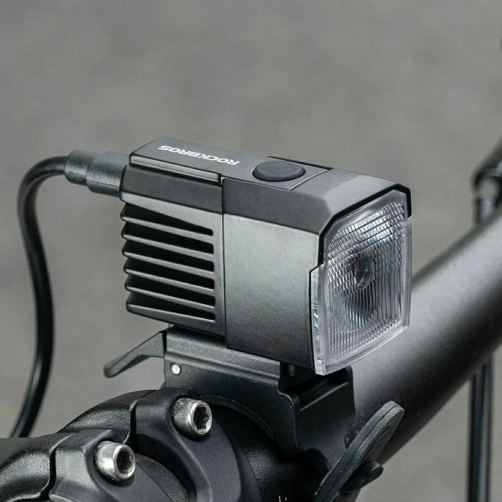 Rockbros RHL1600 Front Bike Light 1600lm with External Power Supply USB-C - Juodas