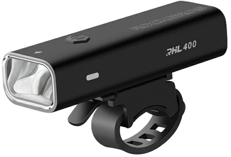 Rockbros RHL400 Priekinis dviračio žibintas 400 lm USB-C - Juodas