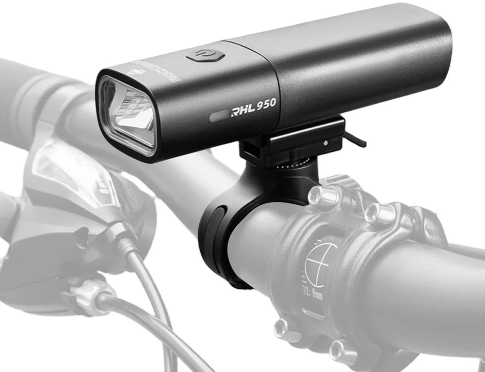 Rockbros RHL950 Front Bike Light 950lm with Removable USB-C Baterija - Juodas