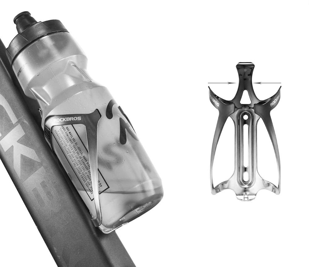 Rockbros RKL02 Aluminum Bottle Cage - Juodas and Sidabrinis