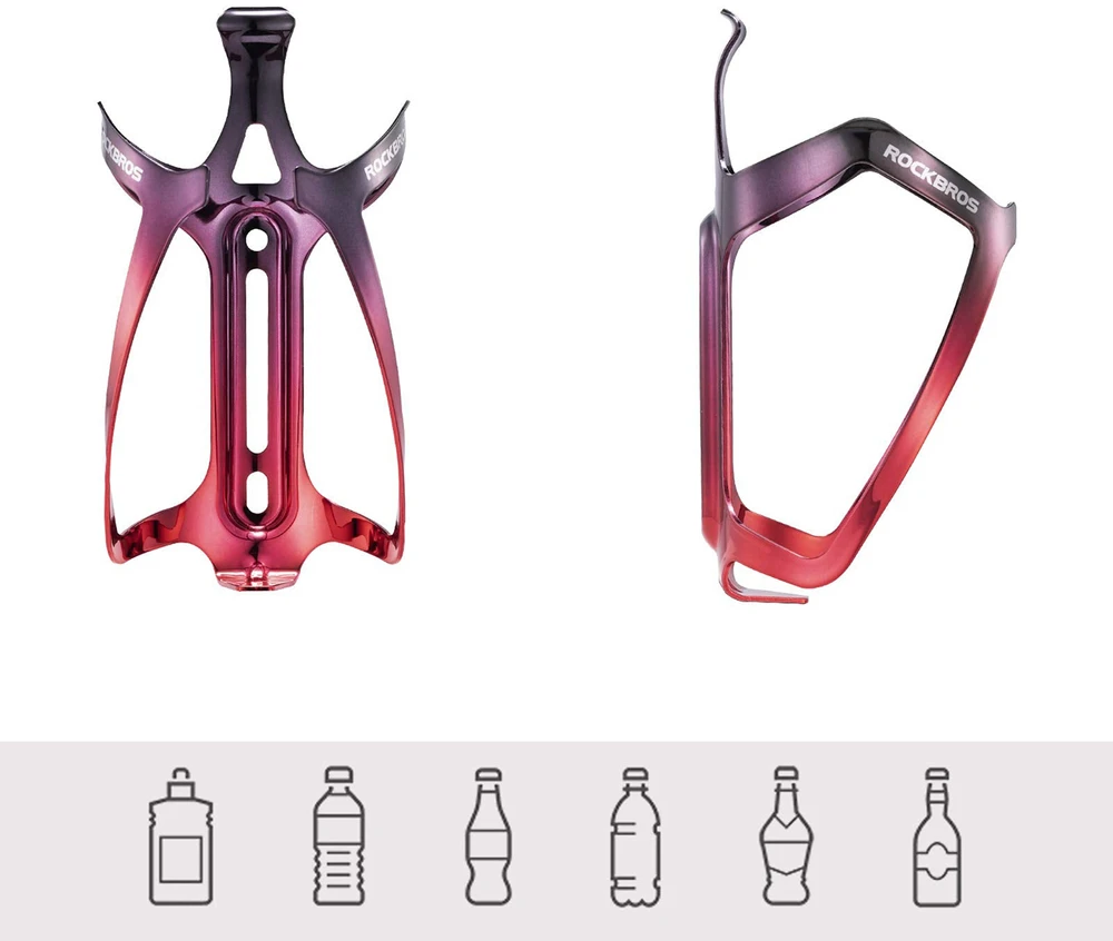 Rockbros RKL02 Aluminum Bottle Cage - Juodas and Raudona