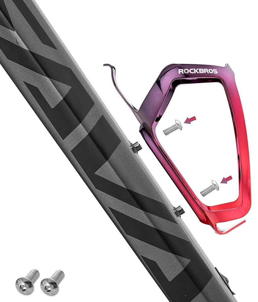 Rockbros RKL02 Aluminum Bottle Cage - Juodas and Raudona